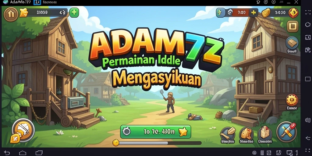 Gameplay ADAM77 menampilkan visi kerajaan yang berkembang dengan mudah.