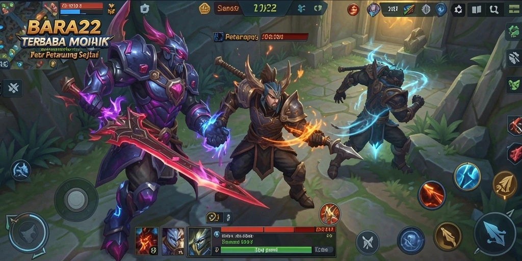 Screenshot gameplay BARA22 yang menunjukkan aksi pertarungan seru.
