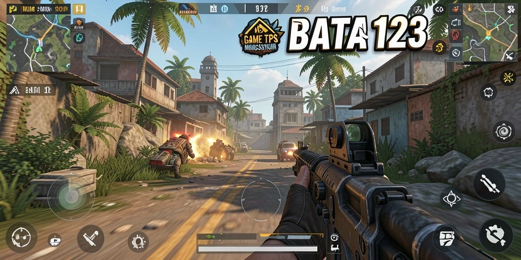 Screenshot utama BATA123 menampilkan intense gameplay TPS.