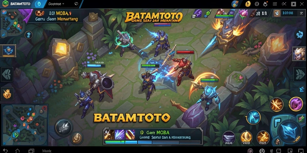 Tampilan menarik dari gameplay MOBA di BATAMTOTO.