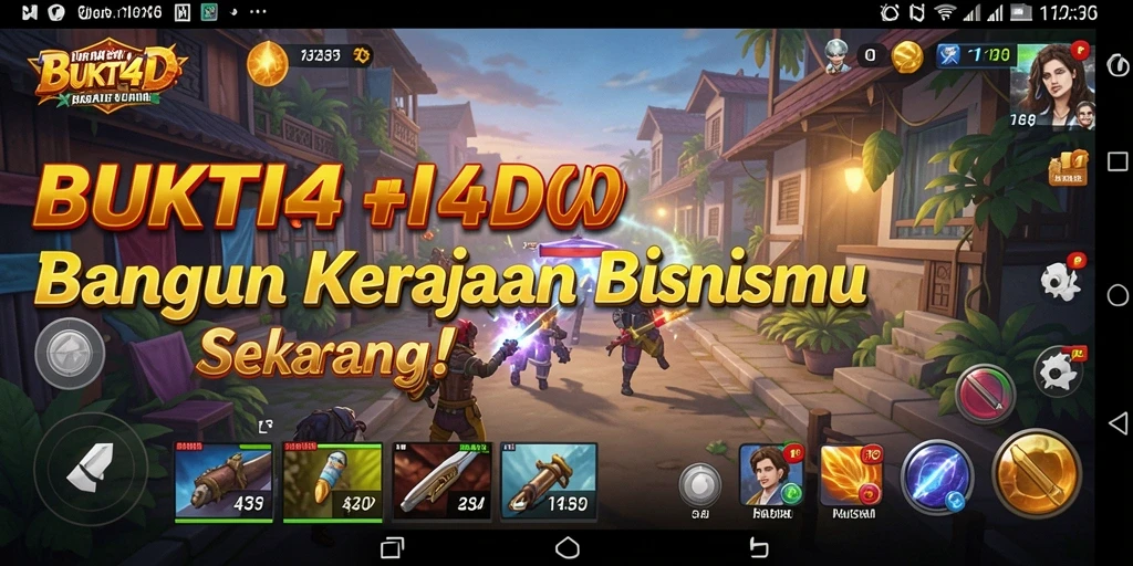 Screenshot menampilkan gameplay menarik BUKTI4D dengan berbagai pilihan bisnis.