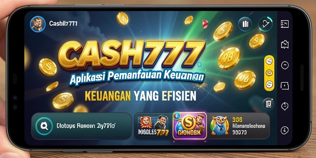 Tampilan aplikasi CASH777 dengan fitur pengelolaan keuangan yang efisien.