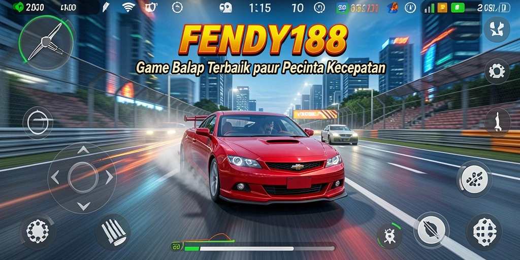 Screenshot utama FENDY188 menampilkan aksi balap yang mendebarkan.