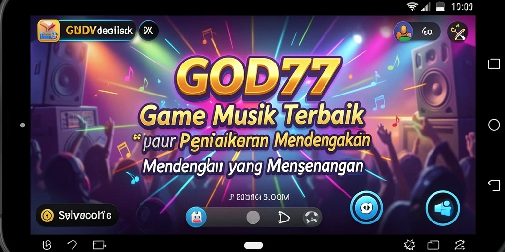 Screenshot gameplay <strong>GOD77</strong> menampilkan pengalaman musik yang interaktif dan mendebarkan.