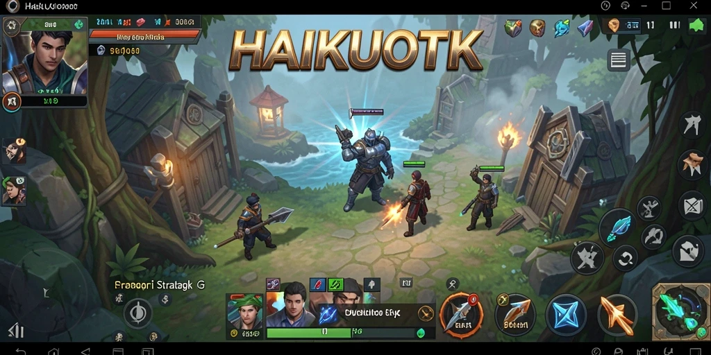 Tampilan seru dari gameplay HAIKUOTK yang menonjolkan strategi SLG.