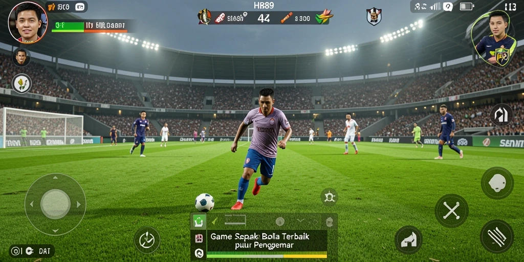 Tampilan gameplay <strong>HR89</strong> yang menegangkan dalam aksi sepak bola.