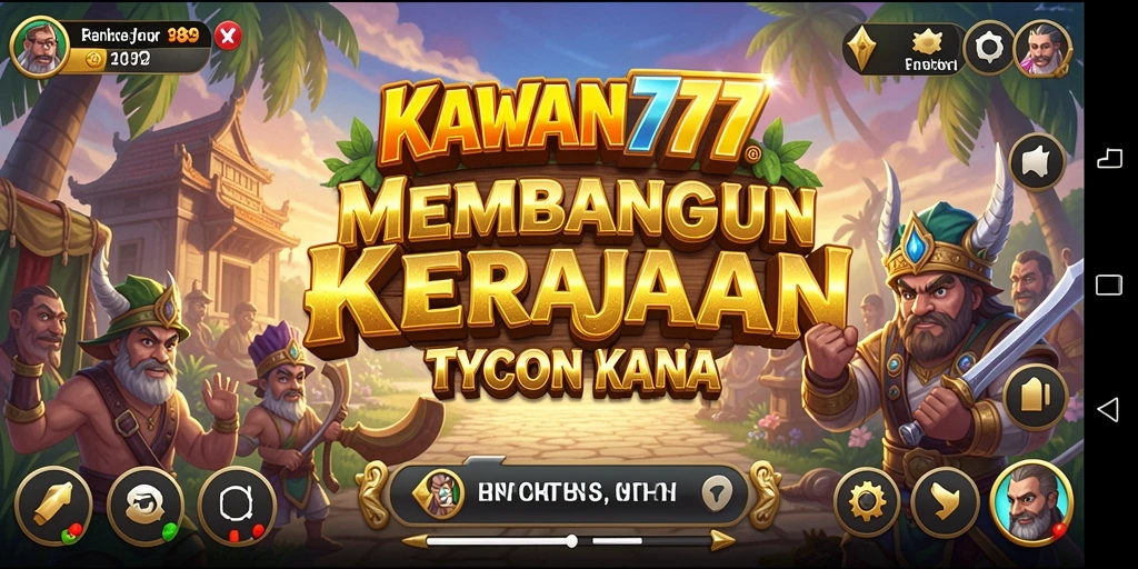 Tampilan gameplay KAWAN777 yang menggambarkan bisnis Tycoon yang dinamis.