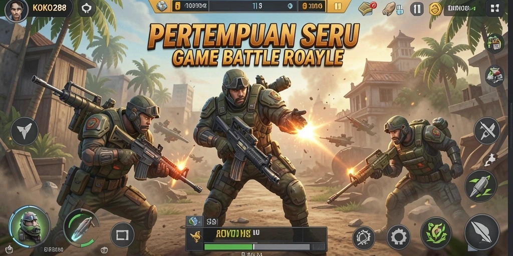 Tangkapan layar menunjukkan momen pertempuran seru dalam KOKO288.