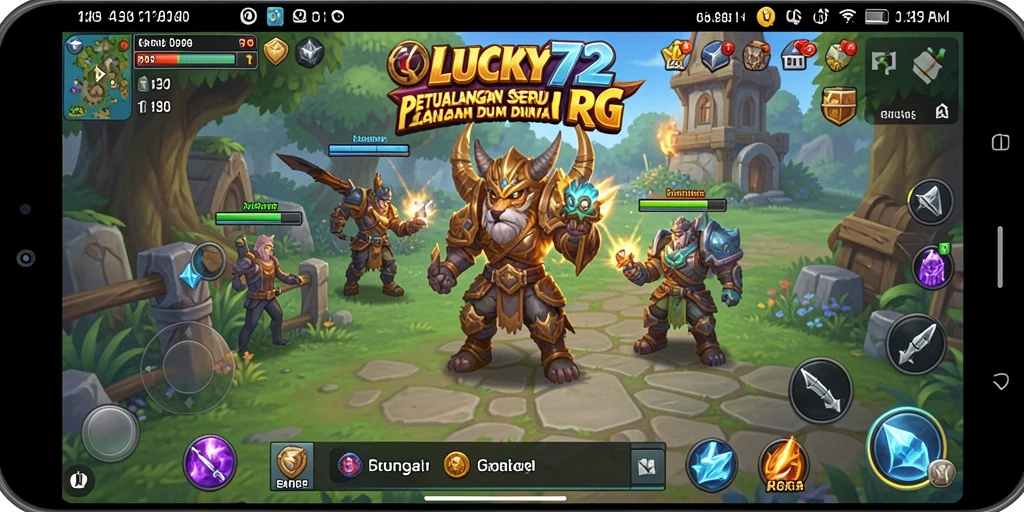 Gambar tampilan gameplay RPG yang menarik di LUCKY72.