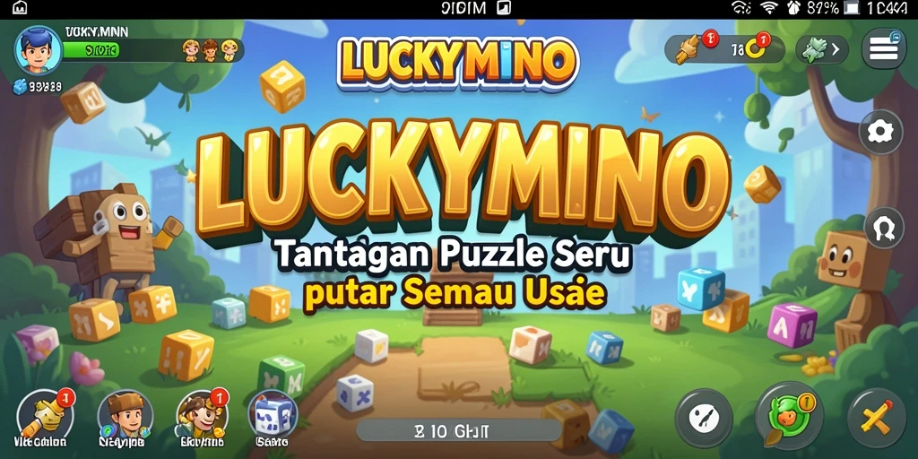 Screenshot gameplay LUCKYMINO yang menampilkan aksi menyelesaikan teka-teki.