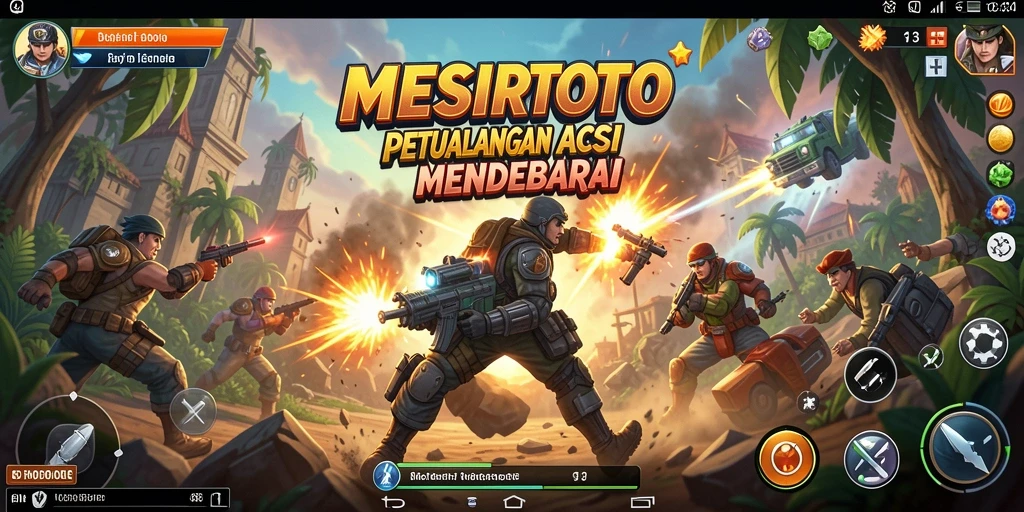 Screenshot gameplay MESIRTOTO menampilkan pertarungan aksi yang menegangkan.