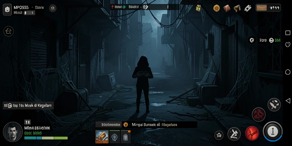 Tampilan gameplay MPO555 yang menegangkan dan menyeramkan.