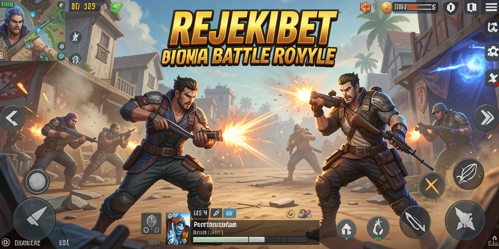 Gameplay intens dalam pertempuran Battle Royale REJEKIBET.
