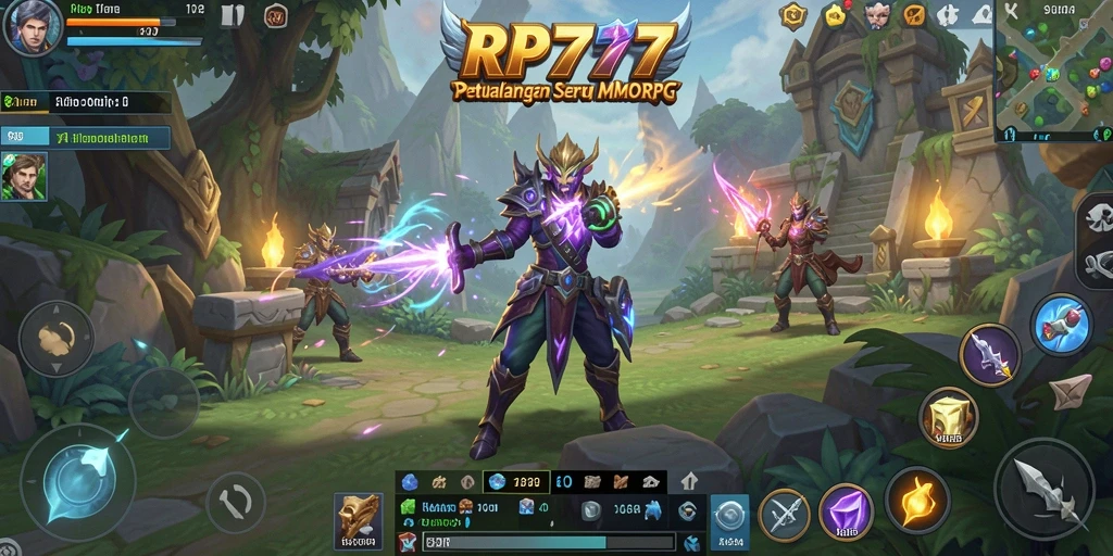 Tampilan gameplay seru dalam RP777 yang menarik untuk pemain MMORPG.