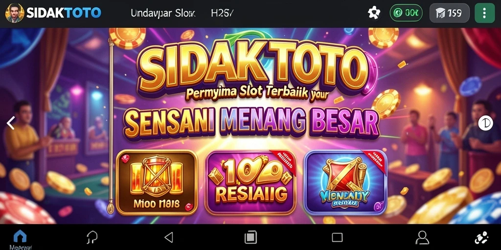 Tampilan menarik dari gameplay Slot di SIDAKTOTO.