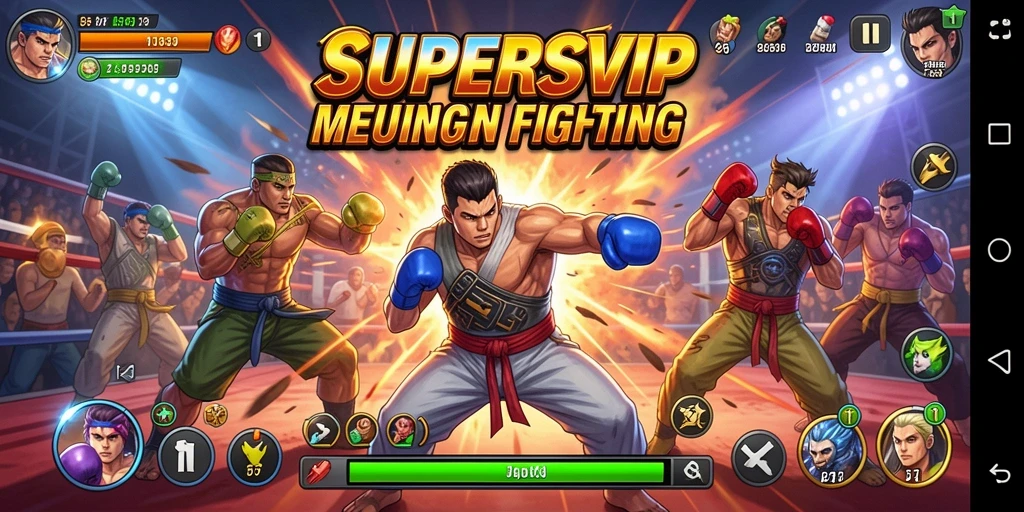 Tampilan pertarungan epic dari gameplay SUPERSVIP.