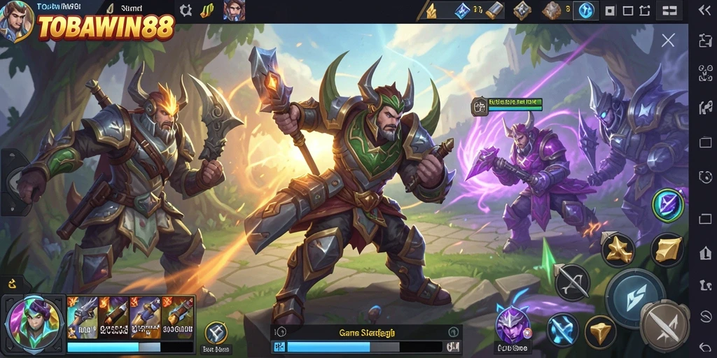 Tampilan menarik dalam gameplay strategis TOBAWIN88.